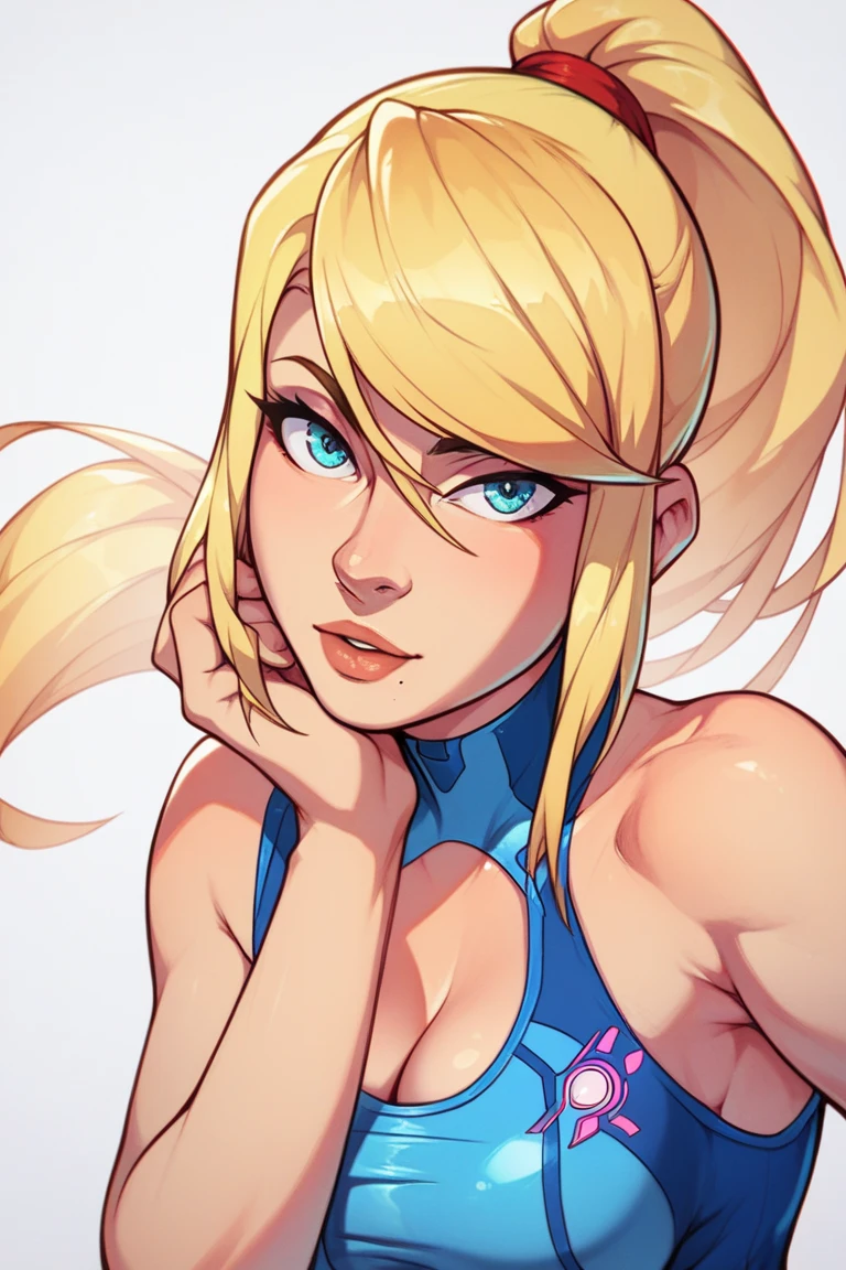 Samus winking at the viewer