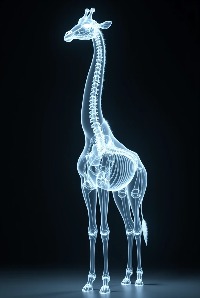 transparent giraffe <lora:tranzp-sdxl:1> tranzp, visible organs, visible bones