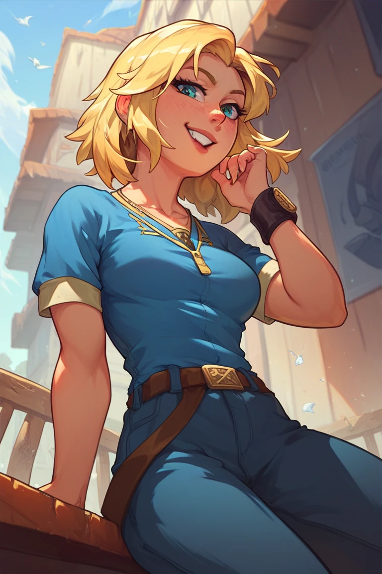 Sexy vault dweller girl, blonde hair