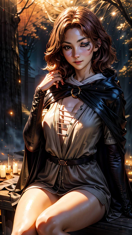 (dreamlikeart:1.5), modelshoot style,(extremely detailed CG unity 8k wallpaper), full shot body photo of a sexy angry witch casting a spell hovering over a ritual, blue fire, potion bottles glowing, spooky, alchemy, black cat, professional majestic oil painting by Ed Blinkey, Atey Ghailan, Studio Ghibli, by Jeremy Mann, Greg Manchess, Antonio Moro, trending on ArtStation, trending on CGSociety, Intricate, High Detail, Sharp focus, dramatic, photorealistic painting art by midjourney and greg rutkowski