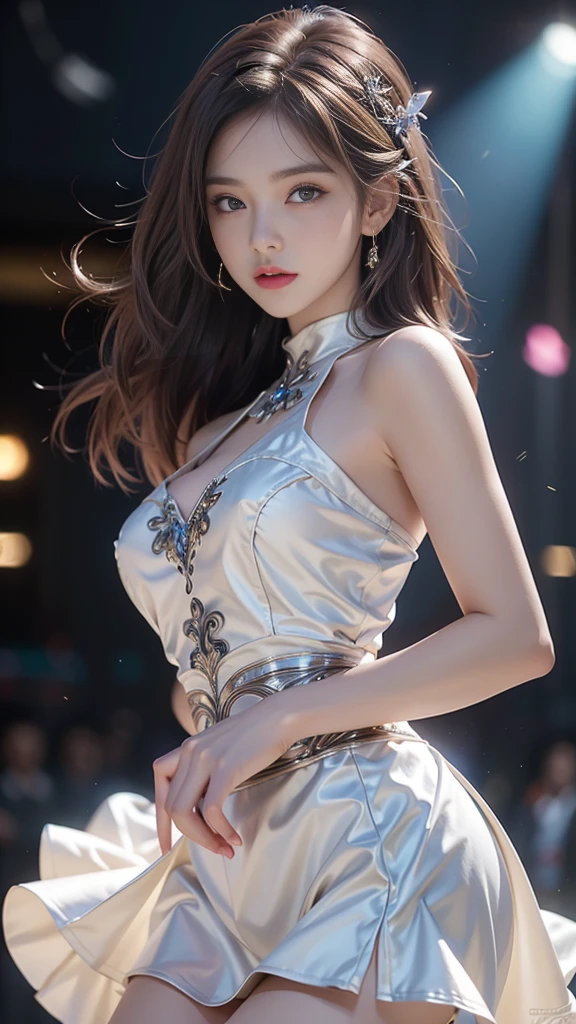 Gorgeous 18 year old Asian girl, war, special effects, magician, detail, monster, movie lighting, atmospheric perspective, 8k, super detail, high detail, high detail, high quality, high resolution, masterpiece, raphtalia cosplay costume with tail and ears, uninhabited tokyo city shinjuku, long messy wavy brown hair, big breasts, nsfw