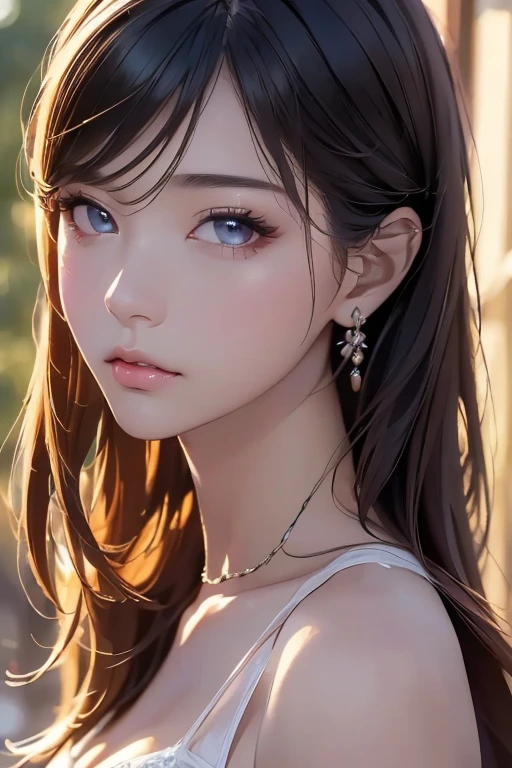 (( top quality )), (超 high image quality), ( very detailed), ( detailed description ), (( best CG )), (masterpiece),  Ultra Detailed Art 、( top quality 、8k、32K、masterpiece)、( realistic)、( realistic:1.2)、( high image quality)、 very detailed、 Very Beautiful Face and Eyes、 1 Woman 、 thin waist、Delicate body、( top quality 、 Attention to Details 、Rich skin to wear )、( top quality 、8k、Oil paints:1.2)、 very detailed、( realistic、 realistic:1.37)、 bright color、 beautiful women、Detailed aspects 、(masterpiece:1.2,   top quality ), ( realistic, photo realistic:1.4), (( casual fashion:1.3))