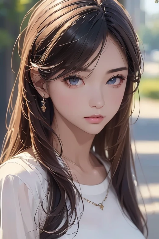 (( top quality )), (超 high image quality), ( very detailed), ( detailed description ), (( best CG )), (masterpiece),  Ultra Detailed Art 、( top quality 、8k、32K、masterpiece)、( realistic)、( realistic:1.2)、( high image quality)、 very detailed、 Very Beautiful Face and Eyes、 1 Woman 、 thin waist、Delicate body、( top quality 、 Attention to Details 、Rich skin to wear )、( top quality 、8k、Oil paints:1.2)、 very detailed、( realistic、 realistic:1.37)、 bright color、 beautiful women、Detailed aspects 、(masterpiece:1.2,   top quality ), ( realistic, photo realistic:1.4), (( casual fashion:1.3))