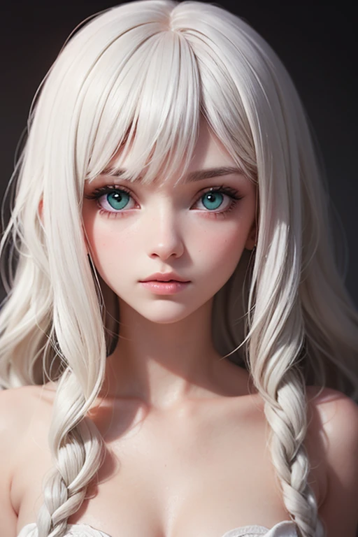 (masterpiece, best quality:1.5), (ultra detailed, high resolution, 8k, beautiful detailed, UHD, best anatomy), white hair, flat breasts, 1 cool girl,