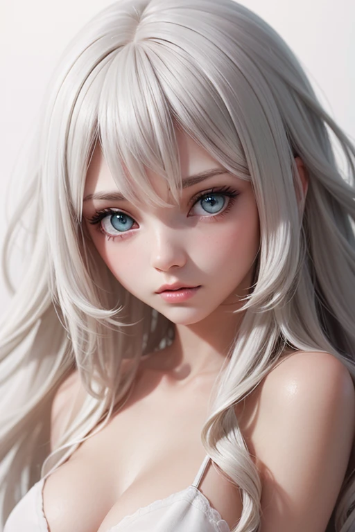 (masterpiece, best quality:1.5), (ultra detailed, high resolution, 8k, beautiful detailed, UHD, best anatomy), white hair, flat breasts, 1 cool girl,