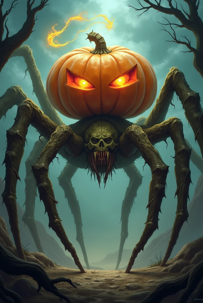 too many happy spiders, by john Wilhelm <lora:Gerald_Brom_XL_-_Dark_Fantasy_Art:1> art by Gerald Brom, Dark Fantasy