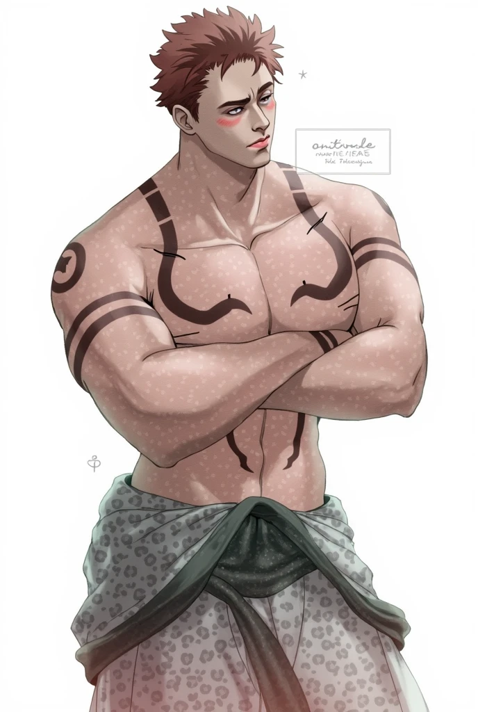 Solo, Furry, Sea Turtle, Anthro, Male, E621, Standing, Muscular, Hands behind back, Wearing underwear, Plain background, Front view, Light skin, By buta99