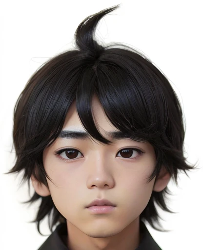   There is a     (         with a typical Japanese face       ) , ugly face( very high), with short hair and white t-shirt , adolescente hiper           realistic           , sujeto hiper           realistic           , Chico anime           realistic           ,           anime style realism           , estilo de arte anime           realistic           , estilo de arte de anime           realistic           , Estilo anime 3D           realistic           ,           Portrait of an anime boy           ,                   work of art in the style of Guweiz         , Detallado           Portrait of an anime boy           ,                 incredible facial portrait of a dark anime           . model,           of Asian origin           (average, bajo average) and Filipino  (ugly), ,           I just saw the spectator           , retrato(           realistic           :1.4), (:1.0),           black eyes ,   small eyes   (  perfect girl   , Dark),   small eyes ( ,    realistic   ),    Round pupils   (perfect ),eyes (,Serious),eyelash(  perfect girl  ,  ),shirt, thin eyebrows(perfect),  rectangular face,     round eyes, dyed hair (negro ), hair perfect con , hair,    character Makoto Misumi        (           Tsuki ga Michibiku isekai douchuu          ),      Dead fish eyes     , mejillas regordetas , oval double chin   ,    long round chin    , chubby girl