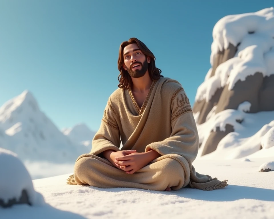 Realistic 8k masterpiece with perfect anatomy: Jesus Christ holding planet Earth in one hand, with an undeformed face