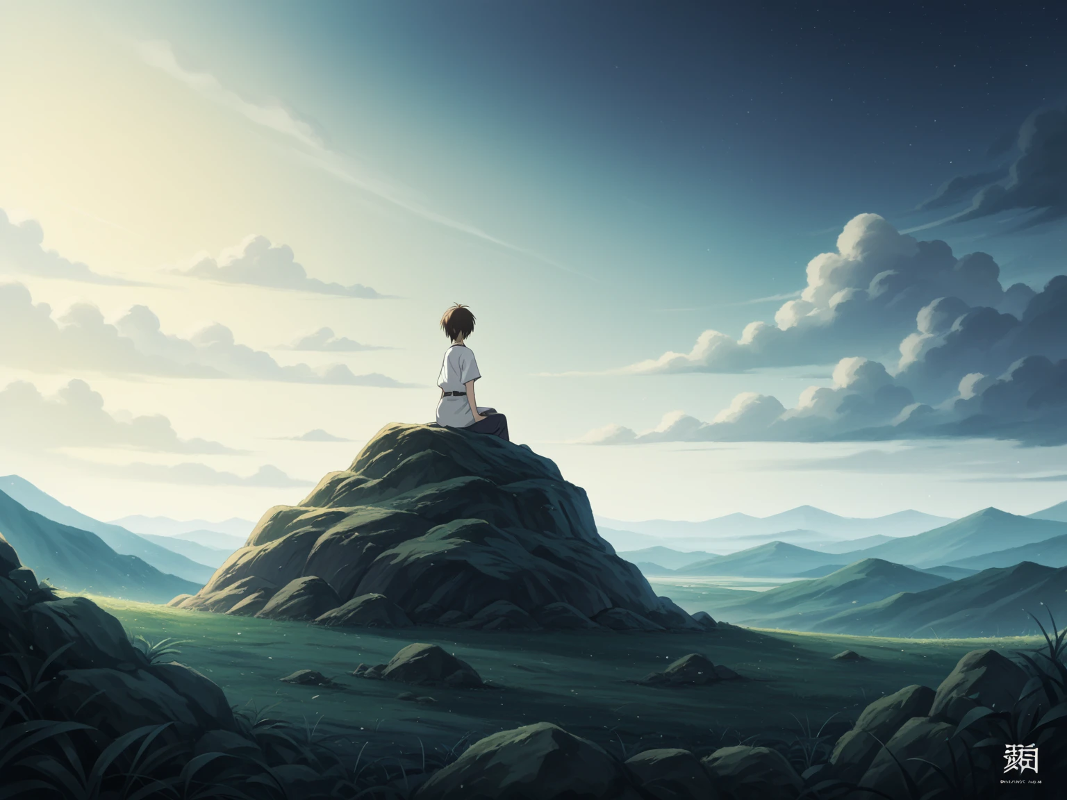  anime girl sitting on a rock and staring at the sky,A tower piercing the sky far, far away, Makoto Shinkai cyril rolando,  anime art wallpaper 4k ,  Anime Art Wallpaper 4K, Cyril Roland and Fujita Goro ,  anime art wallpaper 8k , 4k anime wallpaper, anime wallpaper 4k,  anime wallpaper 4k , ( ( Makoto Shinkai ) ), Makoto Shinkai!