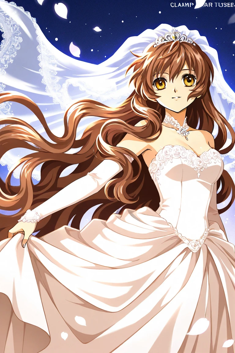 Tafah, Best quality, High accuracy, Amazake, (Antenna hair:1.2),  Mazaki Anzu Kyoko Masaki / Yu Ji Oh!  Champagne wedding dress, ball gown wedding dress, lace