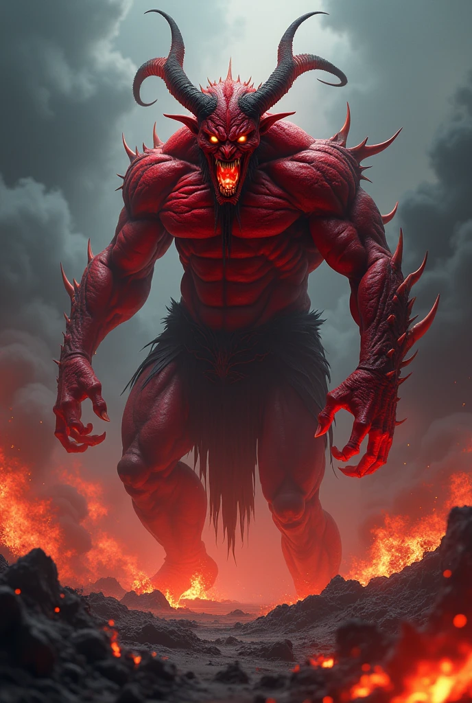 Create the image of an angry demon