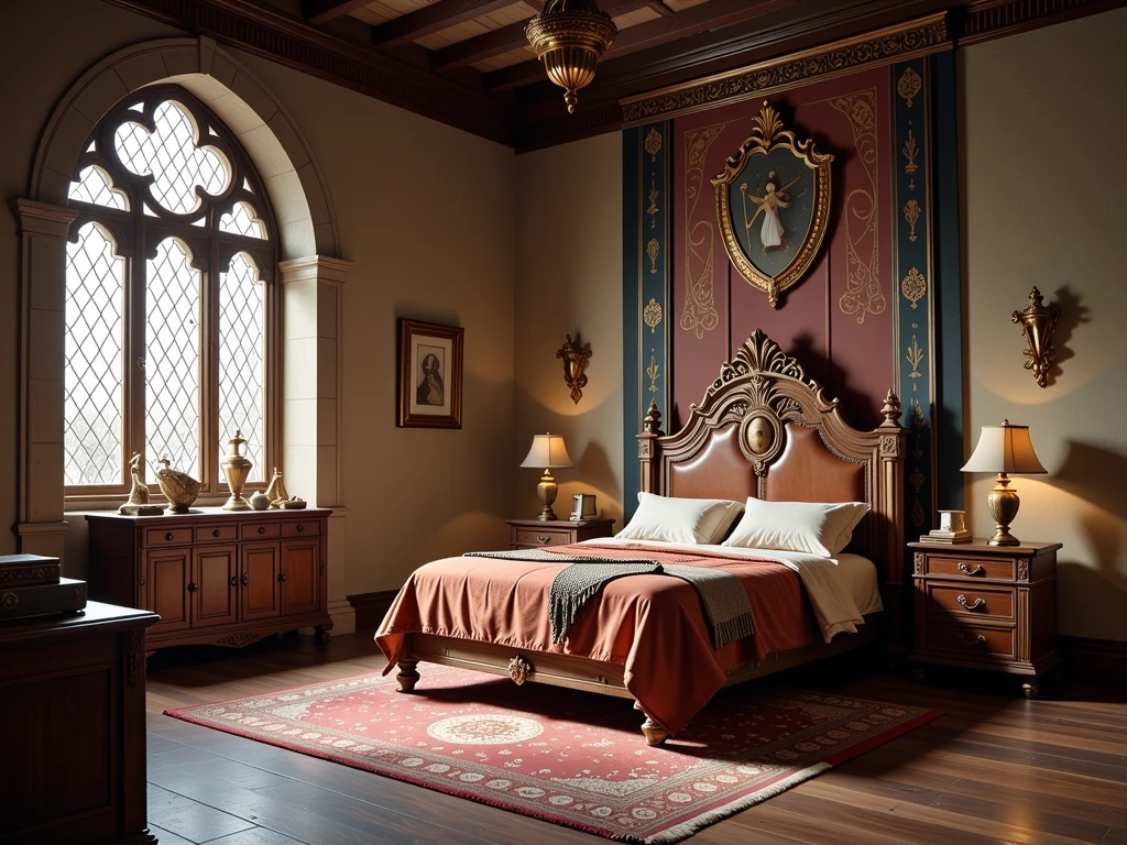 medieval general's bedroom background