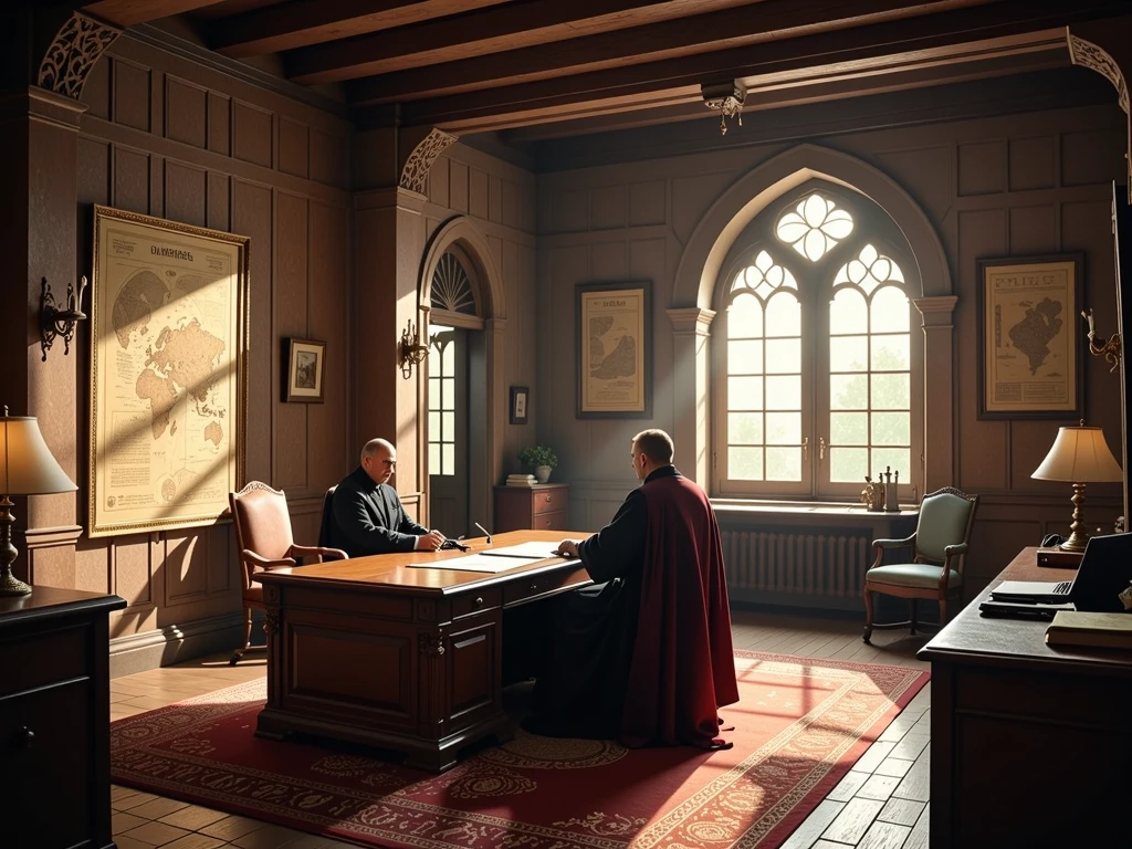 medieval general's office background