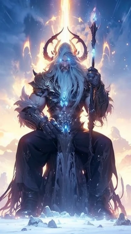 This image depicts a powerful, otherworldly entity that appears to be a fantastical, demonic-looking figure. The creature has a massive, muscular physique with horns, claws, and a menacing, snarling expression. It is surrounded by a swirling, ethereal energy field that adds to the sense of its immense power and supernatural nature.
The figure is set against a dramatic, cosmic backdrop, with streaks of light and energy radiating outward, creating a sense of grandeur and cosmic significance. The overall style and composition of the image suggest it is a work of digital art or fantasy illustration, capturing the imagination and evoking a sense of awe and trepidation.
The creature's imposing presence and the intense, otherworldly atmosphere of the scene suggest it may represent a powerful, primordial force or deity from a fantastical, mythological realm. The image invites the viewer to ponder the nature and origins of this enigmatic, larger-than-life entity and the mysteries it may embody.