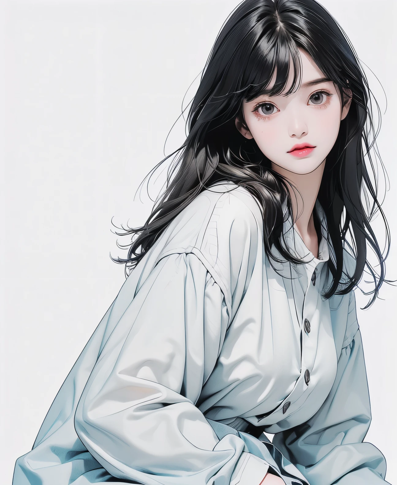 (1 girl) 、Create an "school" scene where a beautiful dark gray-eyed Japanese young highschool girl .gold color highlight hair,ash gold color hair,hairstyle、 (Flat Color:1.5),(((upper body))),(ultrafine sketch line art:1.5),(dynamic angle),お尻を突き出す
BRAKE
、 1 girl, alone, ((sitting)),(dynamic angle:0.9) 、1woman 、 (dutch angle ,dynamic pose:1.3) ,(small eyes:0.7)
break
、beautiful absurdres 、highres extremely detailed 、high quality 、simple background 、4K 、8k 、wallpaper
、
break
, (( from below )),cute face, top quality,masterpiece、ars old