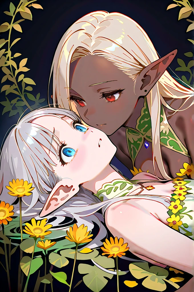 ((highest quality)), ((masterpiece)), (detailed), （Perfect Face）、（The woman is a beautiful and seductive pure white alien queen named Leona. She is of the same species as an alien, her body is that of an alien, and she is a pure white alien. She has long straight light brown hair, a delicate body, but her breasts are normal, and she is naked.）、The woman is sleeping naked in an organic bed in an organic bedroom in an alien nest, snuggled up to her 16 year old alien princess daughter.、The 16-year-old daughter is a lovely, pure white alien princess with a beautiful and seductive body that is just like her alien mother. She sleeps naked, smiling and embracing her beloved mother.、Mother and daughter are sleeping together