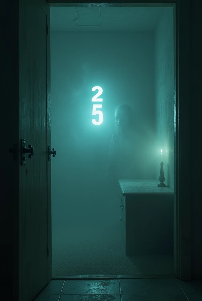 Ghost on pool table, with the word scare in the image in Spanish
