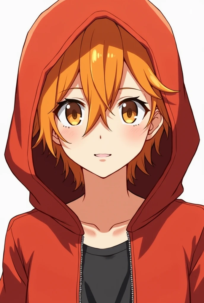(masterpiece), best quality, expressive eyes, perfect face, hood,  jewelry, hoodie, earrings, jacket, upper body, open mouth, black jacket, drawstring, looking at viewer, akito_s