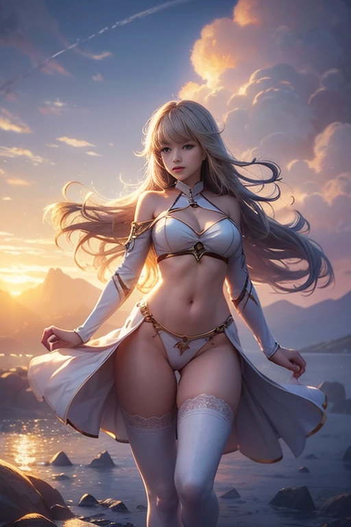 ((tmasterpiece:1.4)、(top-quality:1.4)、(reallistic:1.7))、By Luis Royo（By Luis Royo）Surreal portrait of a beautiful girl、Super beautiful girl、((1girl in:1.4))、Shiny natural skin texture、Authors：By Luis Royo（By Luis Royo）、age19、(Two arms:1.4、Two legs:1.4)、(perfect anatomia:1.4)、(Perfect female body:1.4)、Portrait photo of a girl、Close-up photos、Full body shooting、((masutepiece:1.4), (of the highest quality:1.4), (Realistic:1.7), By Luis Royo, Beautiful Girl, Super beautiful girl, ((1girl in:1. 4), Shiny natural skin texture, Authors: By Luis Royo, 19 years old, (Perfect female body: 1.4), (Perfect female body: 1.) 4), Portrait photo of a girl, Close-up photos, （Full body photo）, Fantasy Art, Soft front light, Beautiful expression, Kawaii face, Beautiful breasts, Large Full Breasted: 1. 2, Beautiful buttocks, Fine eyes, Clear and eye-catching, beautiful and alluring, Beautiful eyes, thin waist, Raw photo, Red lips, ((White hair, Long hair)) , 1 Screen View, ),((Off-the-shoulder hand-knitted sweater))、((Black tight skirt)）、 (sexyposture), (the milky way in the sky),((T-back panties))、((Black garters and garter belts))、(A smile)、((Vaginal orchids)）、((erection)）((posterior view)),((Looks Back))、((Stick your butt out with your hands))、