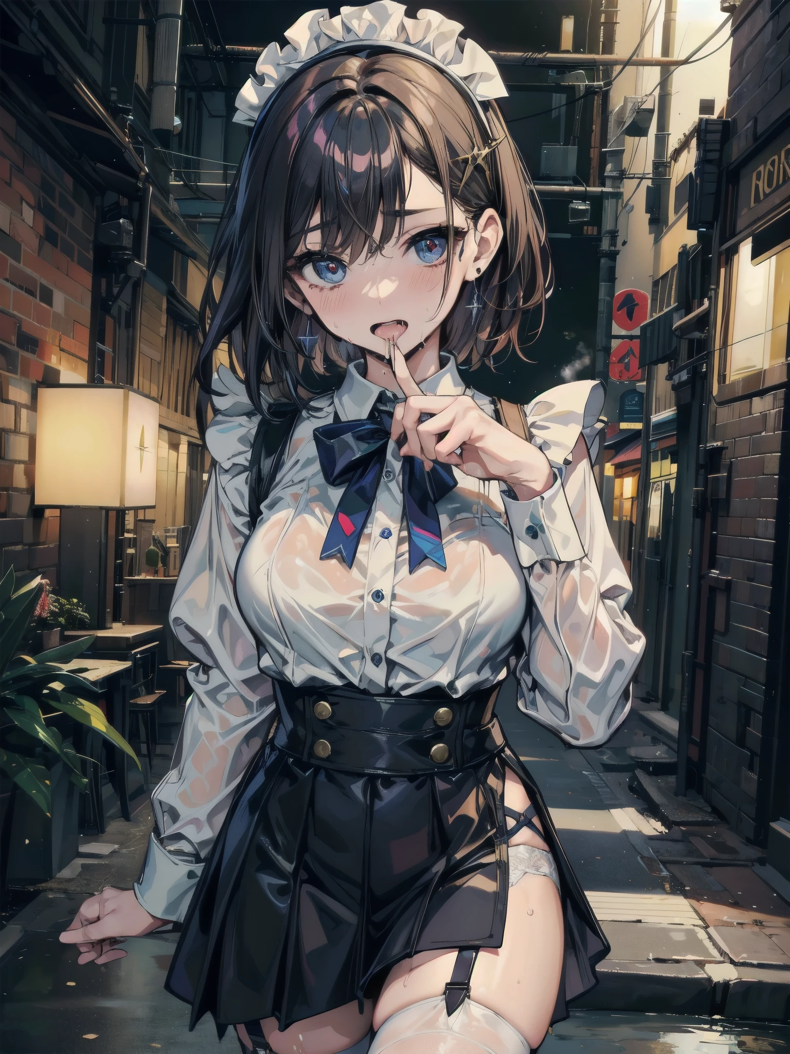 (Top quality, 16K, masterpiece, super high resolution, Victorian era, photorealistic: 1.2), perfect illustration with every detail created by a master 2020's animation illustrator, BREAK 1 girl, soro, twintails, bow, cardigan vest, short sleeve shirt, plaid skirt, over black legwear, loafers, smile, Sexual girl, Dressy styles that are glamorous and pretty, with an emphasis on cuteness, bright shades and pop designs