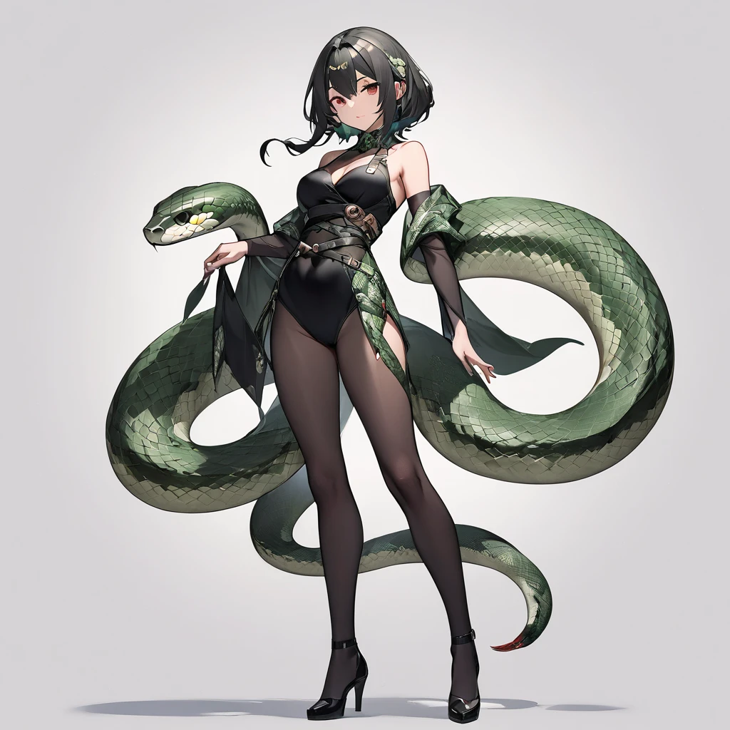 woman,  full body shot,snake girl