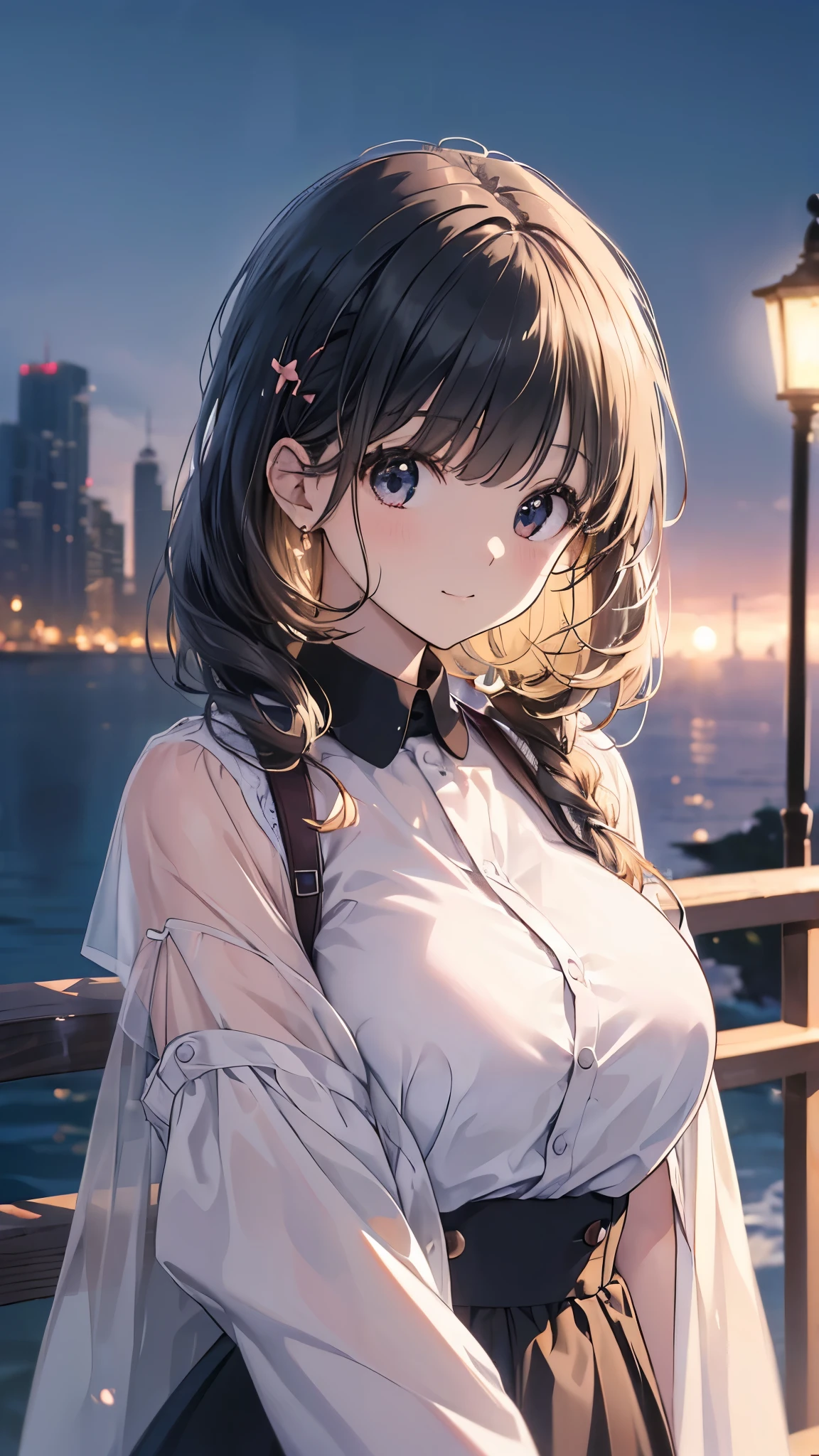 Very detailed、(8k, RAW Photos, highest quality, masterpiece:1.2), (Very detailed 8k wallpaper),shape、Professional Lighting,Sharp focus, Written boundary depth、
Browsing Caution、Clear Eyes、Perfect Anatomy、 young woman、smile、((Random Hairstyles))、Blushing、((masterpiece、High resolution、16K))、((Random design spring clothes))、(Very close:1.5)、Explore the city at night、(Focus on the upper body:1.5)