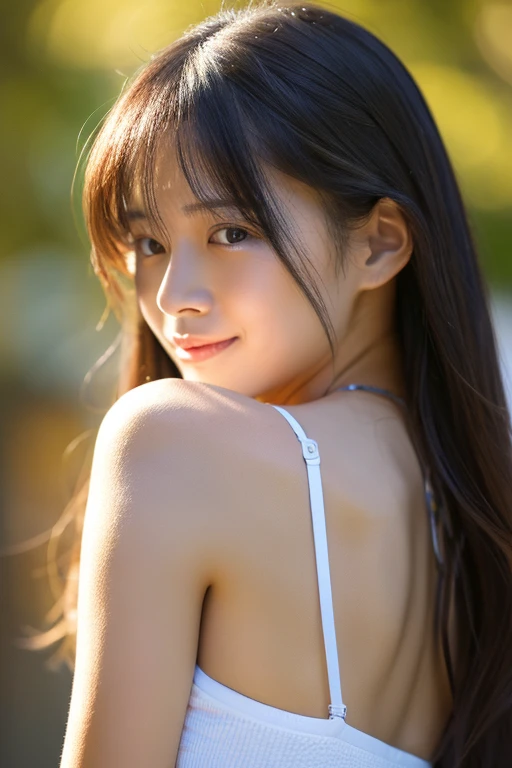 first person perspective, (masterpiece:1.3), High resolution, Super detailed, Highly detailed CG Unity 8K wallpaper, realistic, photo-realistic, RAW photo, beautiful detailed face, white skin japanese woman、20 year old female、realistic目、F Cup Big、beautiful and fine eyes、(real skin: 1.3)、cute smile、medium long hair、beautiful skin、, fine cloth texture, detailed hair texture, perfect body, beautiful face, Accurate, anatomically correct, Highly detailed face and skin texture, natural neck length, (beautiful hands), (Fair skin:1.2), thin legs, thin legs, aligned teeth, Wearing a classic kimono in black and red,Wearing an elegant tiara,Standing in a Japanese garden,The background is a classic Japanese garden scene。