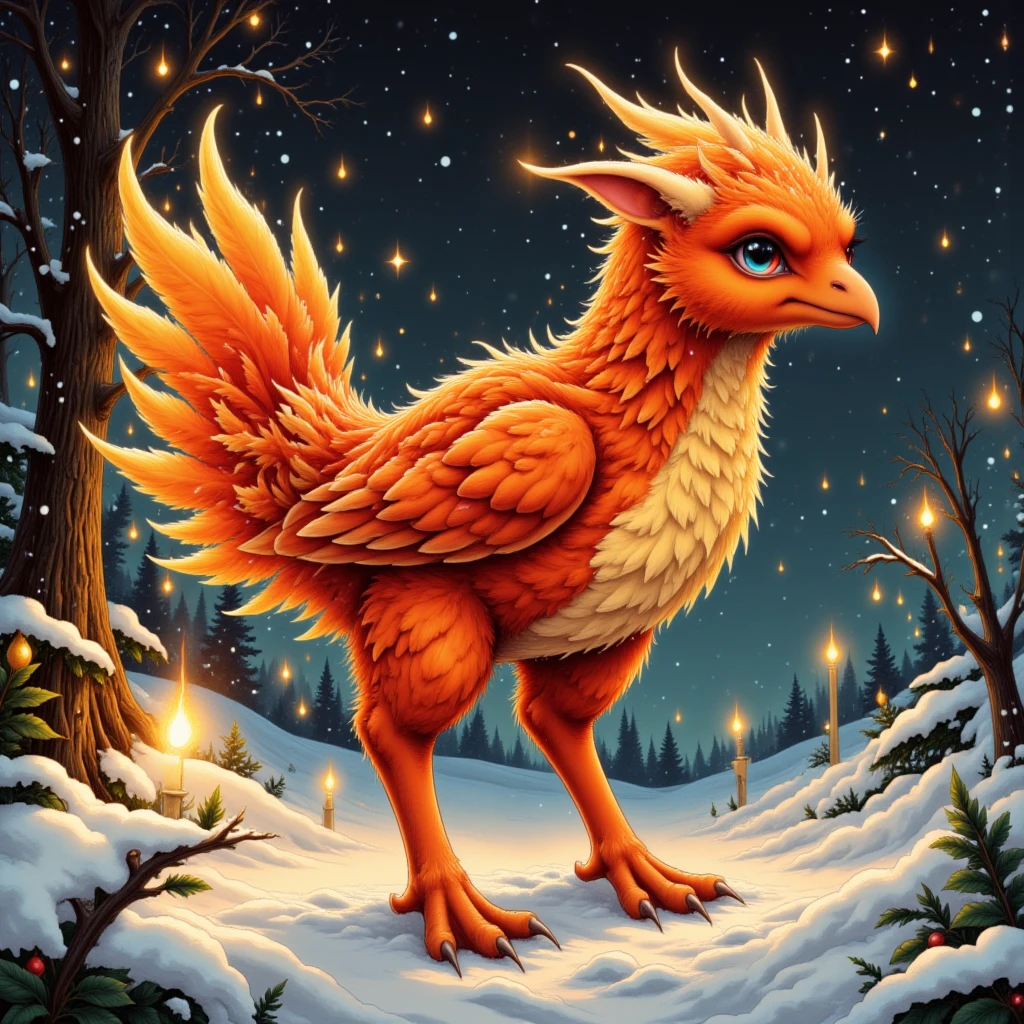 pinkdarkinkchristmas,
Firechick with yellow yellow-orange and red color palette