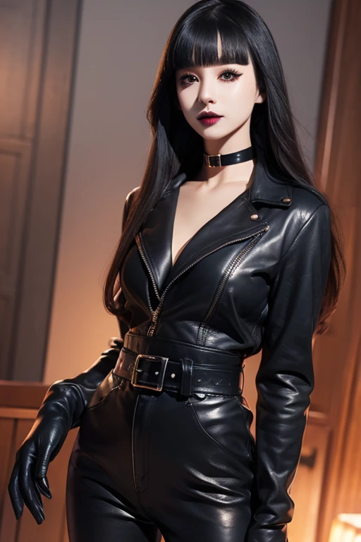 Butch Henchwoman, leather, corset