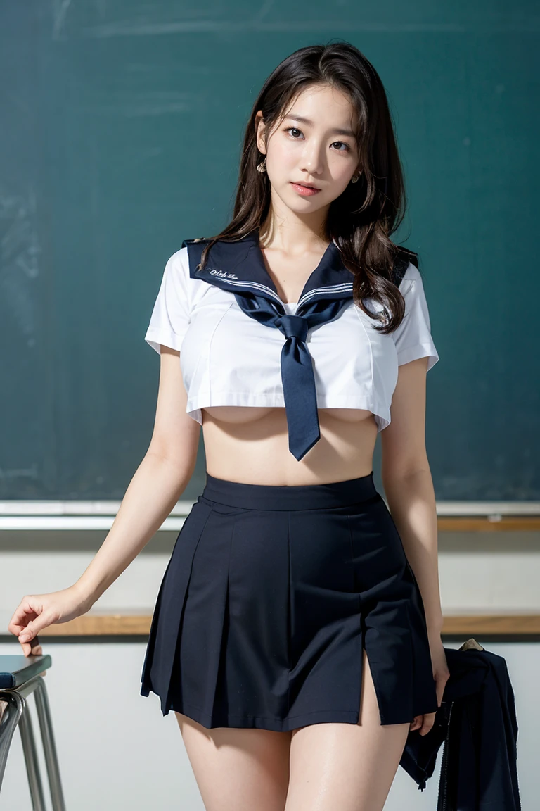 girls、学校のclassroom、1 female, make out, (shiny big), (bangs), (sweaty: 1.3), background blur, 20 year old woman photo, ピンクのpantiesー, (レースのpantiesー), sitting, pantiesショット, spread your legs, classroom, socks, black hair, shirt, blurry, blurry背景, knee high, bra、panties、 loafers, realistic, lips, brown eyes,Dark blue pleated 、panties, Landscape, brown shoes, masterpiece, highest quality, Super detailed, after school school, sitting on classroom chair and spreading your legs, angle from below, Glossy skin, shiny skin, shiny skin, layer cut,ピンクのpanties、Bend your knees and open your legs wide、perfect limbs、lure、ecstasy、raised pubic bone、ふっくら大陰lips、sailor suit、perfect limbs、anatomically correct body