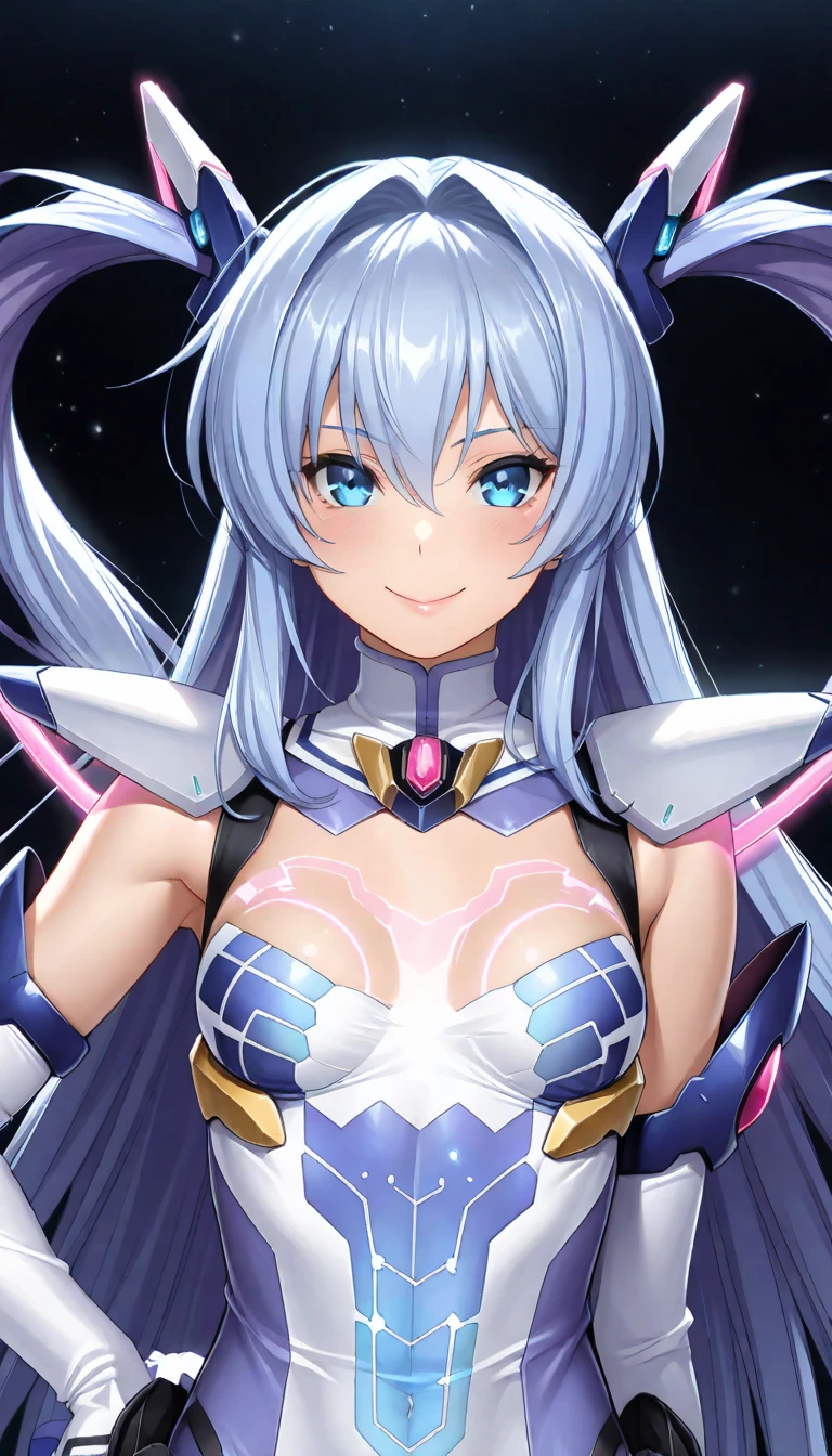 (Perfect Anatomy)、Mastepiece、Ultra High Quality、 8k、masterpiece、Highest quality、Ultra-high resolution、Maximum resolution、Very detailed、Professional Lighting、anime、woman、thin、Very beautiful face、Very beautiful eyes、(Highly detailed eye)、Highly detailed face、Transformation Heroine、Blue Hair、Blue Eyes、White outfit、Blue patterns and decorations、Long Hair, makeup, eyeliner, eye shadow, pink cheek, pink lips, full body, random pose