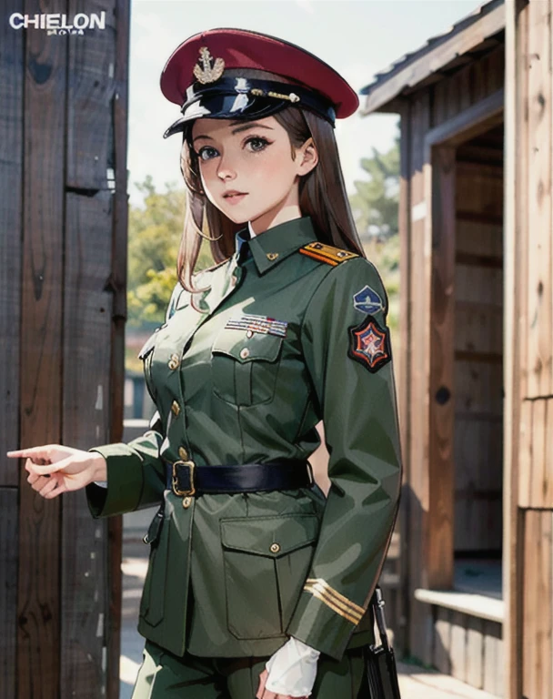  top quality ,masterpiece, very detailed, ultra detail, c”° A® ç› &#39;ç¹ è , タミヤBox Art,
military uniform,   1 girl, 
 military, Box Art