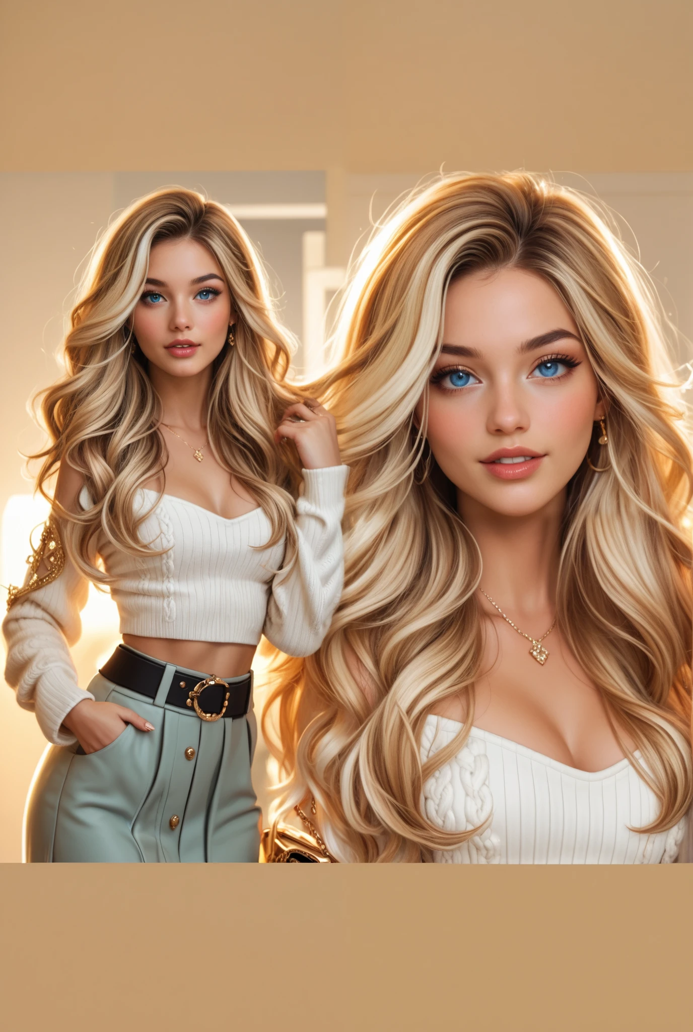 Sexy blonde hair beauty