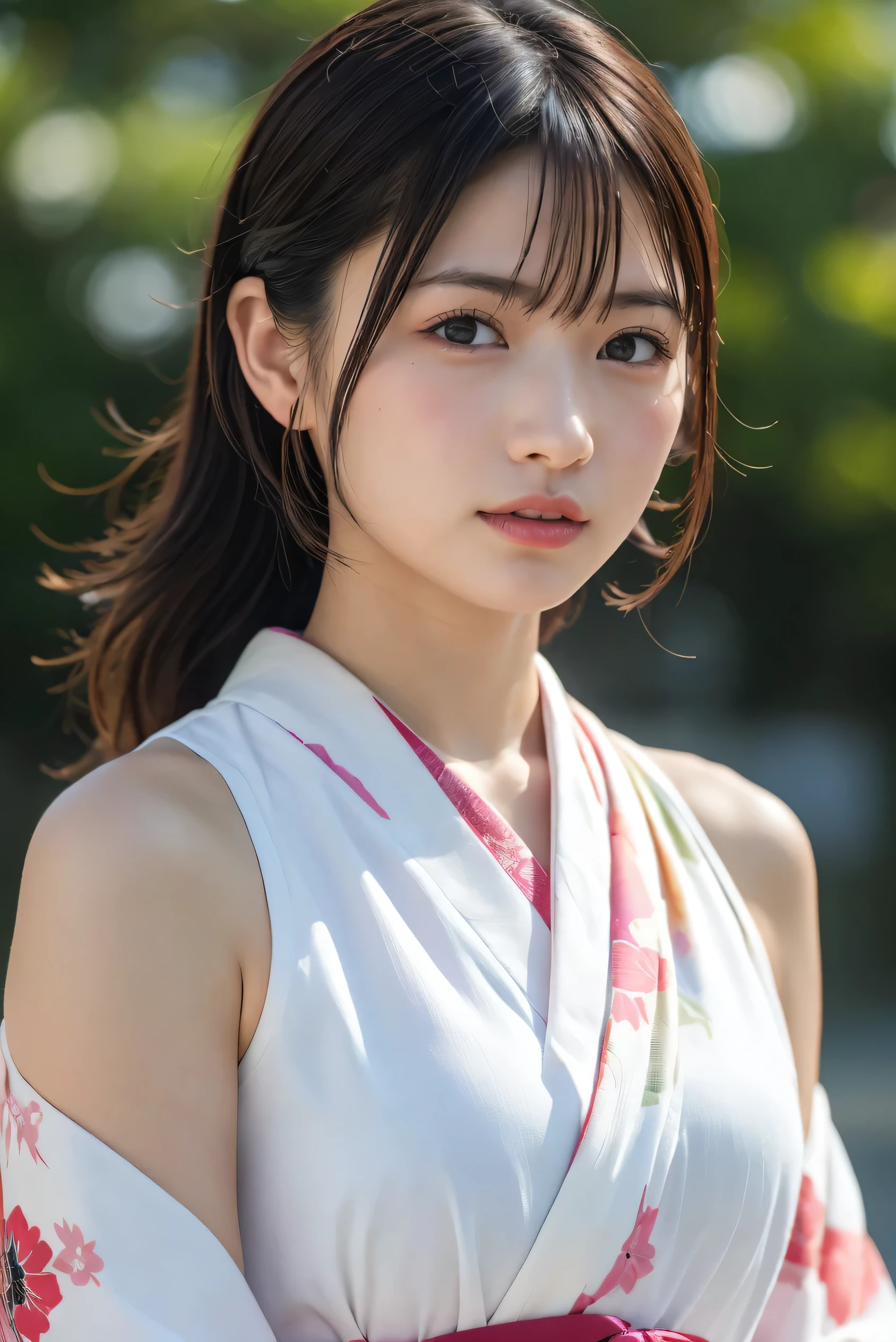 (8k, RAW photos, top quality , high res:1.1), (超 realisticな:1.4),( realistic, realistic:1.3),Japanese Beauty、kimono、(( upper body:1.3))