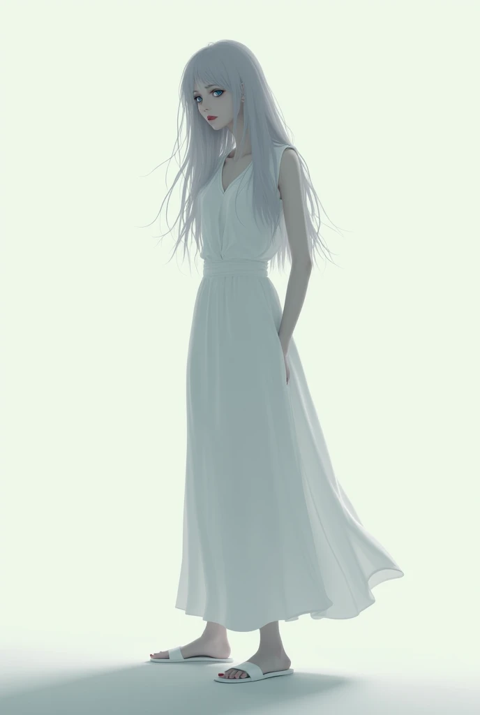 score_9, score_8_up, score_7_up, rating_safe, 4K, 1girl, blue skin, colored skin, dress, gray skin, long hair, red hair, torn clothes, very long hair, cool colors, cool colors, dark background ,photo 