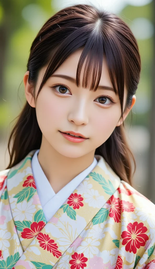   Beautiful European Woman with Her Mouth Wide Open, wearing a beautiful kimono, (masterpiece,  Best quality 1.4), (8k,  RAW photos :1.2), ( realistic, photo  realistic:1.4), Super high resolution, ( High Definition 8K Wallpaper ),  Japanese idol ,  Japanese Actress,  so cute,  big eyes,   detailed faces and eyes ,  Regain Color to Your Face  ,  beautiful eyes,  glowing skin,  Portrait, ( twin tails:1.2), (smile:1.3), (  Holding a Soft Ice Cream Cone  ,   Soft Ice Cream in Her Mouth  :1.2), illumination, Depth, edge Depth, ( Dynamic Angle:1.4),  Blurry Backgrounds , Bokeh, (kimono,  frill skirt :1.2), ( Daytime in the Park  ).