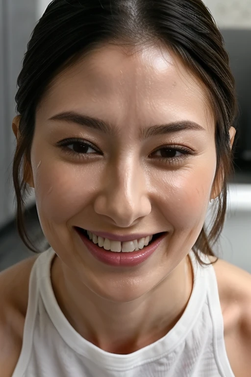 do,  top quality, (   High Definition CG Unity 8K Wallpaper ), ( top quality),  edge orgasm  、faceフォーカス、  woman with her mouth open and eyes closed 、Edgy woman_face、Age 30、  black hair、Very small toilet、((sweat) ),((sweatで光る肌))((sweatで光る鎖骨,sweatで光るface)),（(sweatだくの肌))((sweatで濡れた肌)),  beautiful Japanese actress  ,  Emily Ratajkowski  , from below,