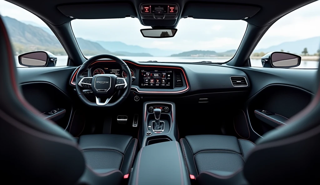 Generate a high quality image of the interior design of 2025 dodge