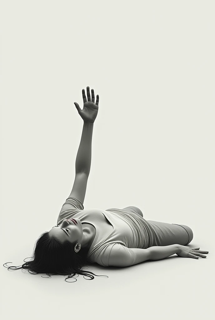 Lying on the ground with legs spread out facing forward