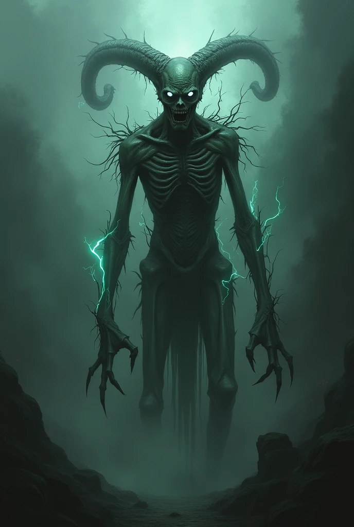 Make a image of dangerous cenom dar an white