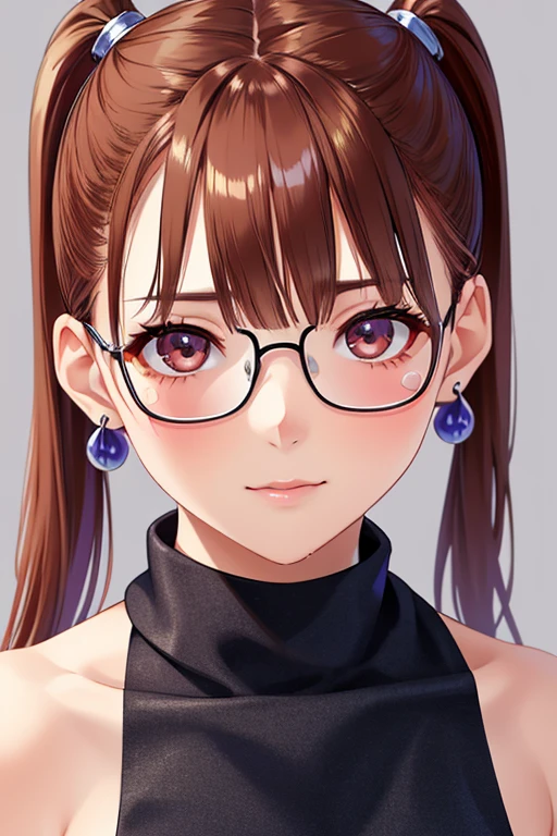 Jessica,  shiny maroon hair,  twin tails, ( beautiful brown eyes、 center split)、smile、 super detailed な目、 Highly Detailed Faces ,  highly detailed eyes ,cowboy shot,、(Alone,  one girl)、 ,Master Piece,  top quality ,  high res, masterpiece , 



超 high res,  high image quality,  top quality ,  super detailed ,  realistic, 8k,  RAW photos,  top quality , masterpiece,  attractive girls,  Amazing Girls , 
 top quality 、masterpiece、High sensitivity、 high res、  detailed description  、 delicate face depiction 、 slender woman 、glasses、 wet hair、Wipe with a towel、