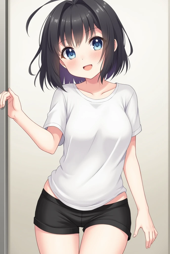 super fine illustration, vibrant colors, masterpiece, sharp focus, best quality, depth of field, cinematic lighting, ultra detailed, t-shirt, long frill skirt, belly button, midriff,, 1 woman, solo, home, solo, milf, very messy hair, curly hair, slender, blush, annoyed, room, indoors, mature woman, tall woman, looking down, v-shaped eyebrows,