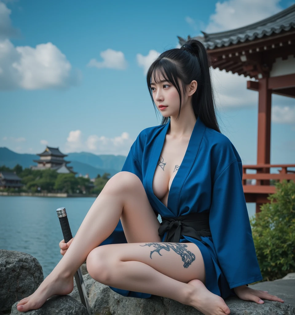 (masterpiece, highest quality, highest quality, official art, beautiful and aesthetic:1.2), (1 girl),elaborate costumes(luxurious japanese kimono(colorfulな着物(fine embroidery))), very detailed,(fractal art),colorful,most detailed,Mandala in the background,(((pantyless, braless)))