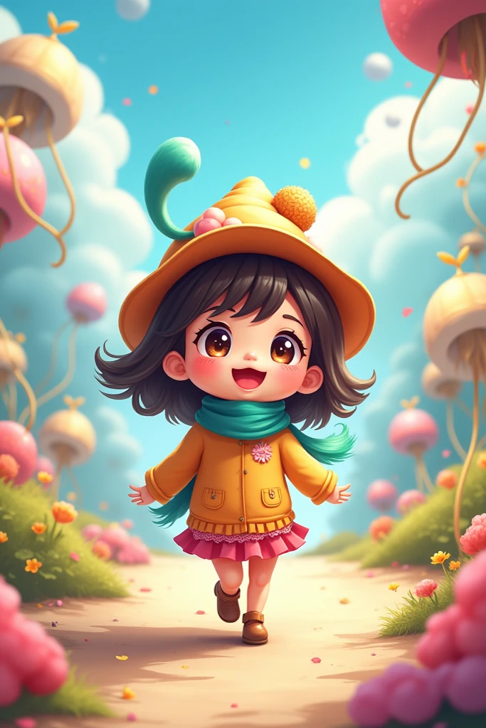 Send me step by step walking girl chibi