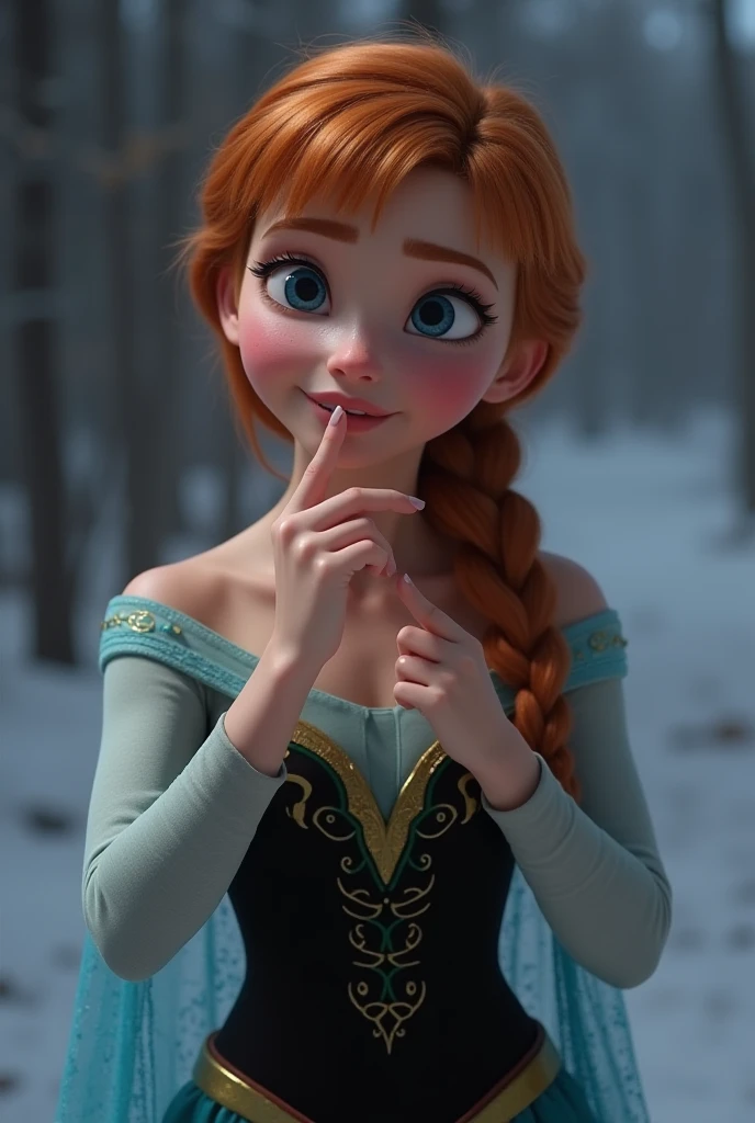 14-year-old Anna from Frozen masturbates naked. Putting a finger in the