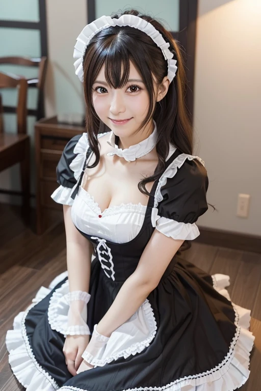 Wearing the cutest gothic maid in the world,Z Cup Big,Sculpture model attracts, (1girl in:1.3)、photos realistic、Photorealsitic:1.4 Official art、ultra-detailliert、Beautiful and aesthetic、Beautiful fece、masterpiece、top-quality、Sitting in bed、Legs wide open、Pose provoking a man、Inviting eyes、an ecstatic look on one's face、the buttocks are small、Colossal tits、Chest exposed、(barechested)、The cutest maid choker in the world、The cutest gloves in the world、The most beautiful skin in the world、The cutest earrings in the world、The cutest sleeping face in the world、The cutest gravure idol pose in the world、The most attractive body in the world、The whole body is shown、old western house bedroom