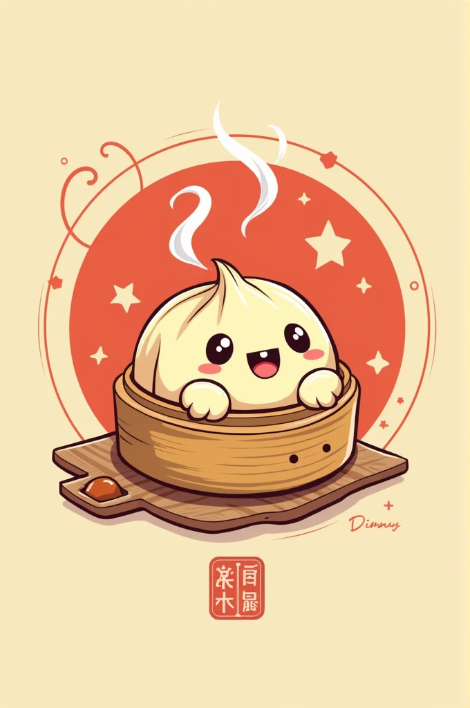 Cute dumpling character remove background and smoke and make it small and cartoon make it cute