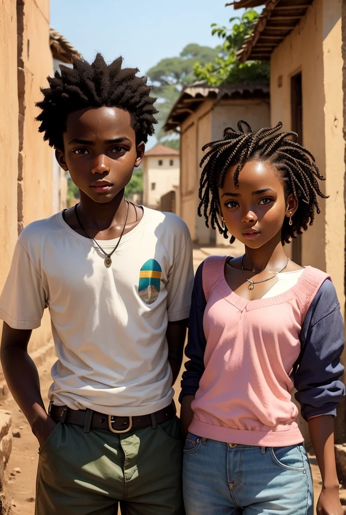 african boy and girl