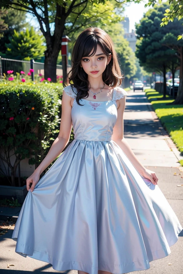 beautiful female ,outdoor ,dress